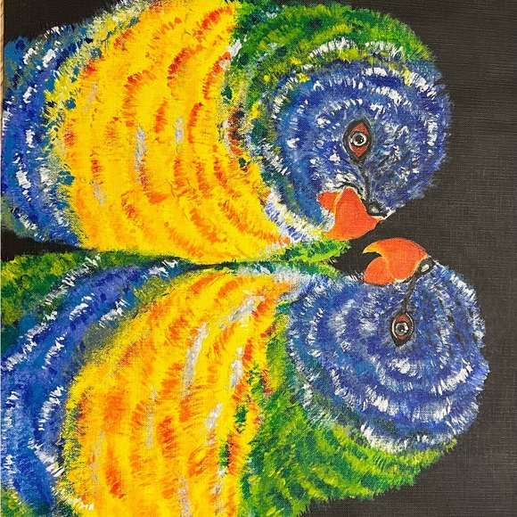 Hand painted acrylic birds - Picture 3 of 3